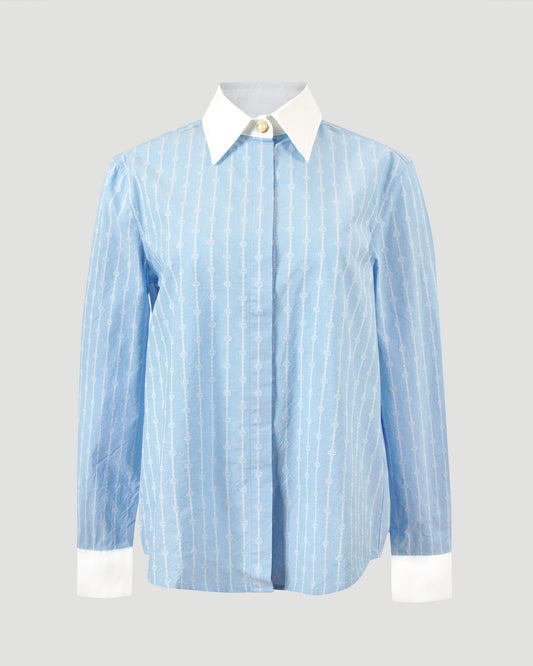 Pinstripe Laurel Long Sleeve Shirt
