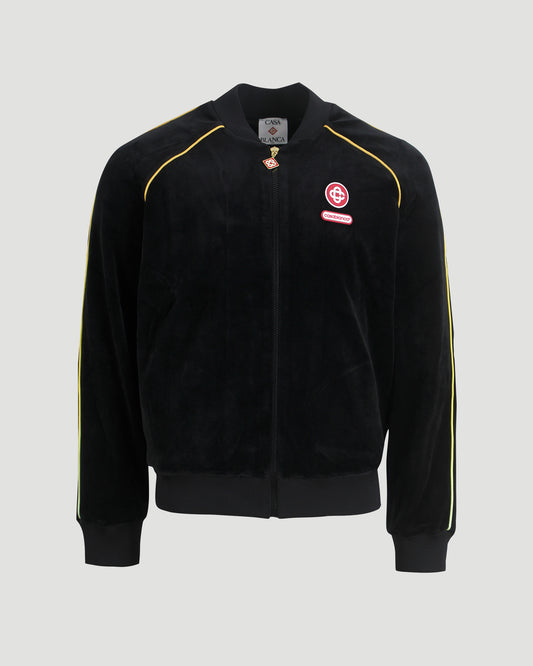 Gradient Piping Velour Track Jacket