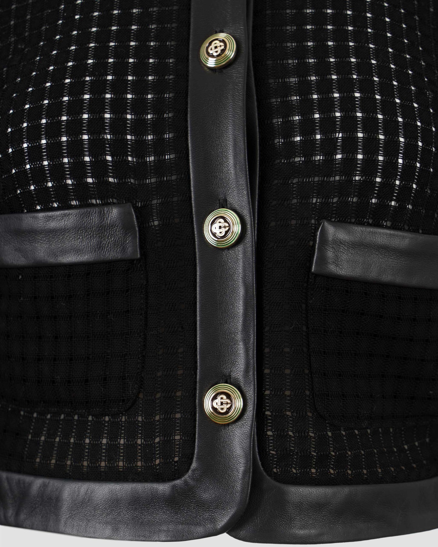 Open Weave Cropped Tailored Jacket
