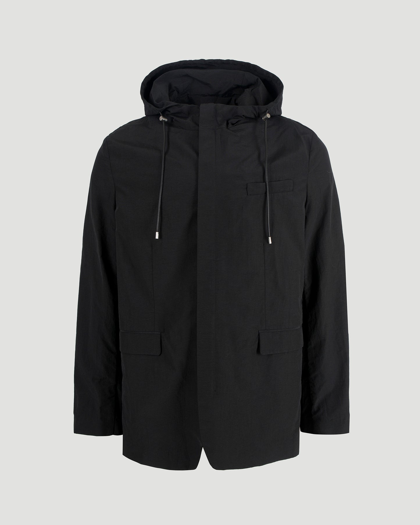 Hooded jacket in nylon