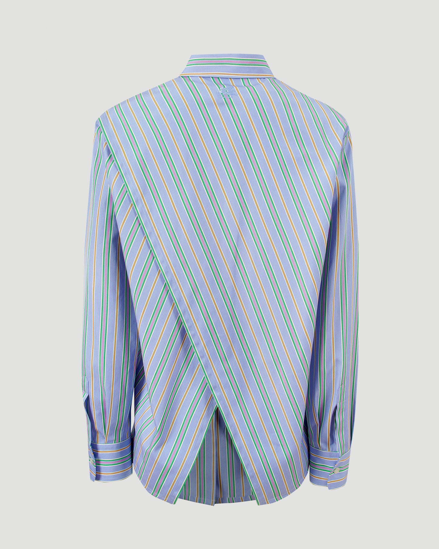 Striped Cotton Shirt With Split Back