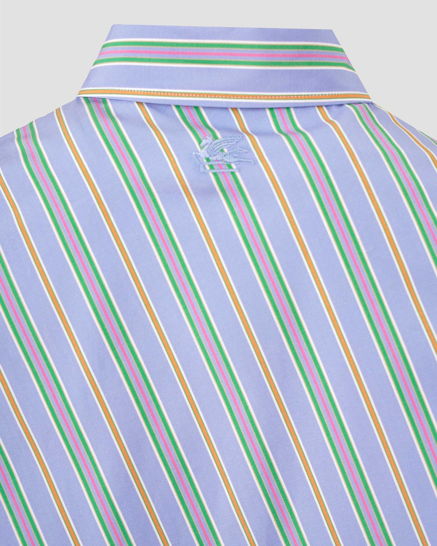 Striped Cotton Shirt With Split Back