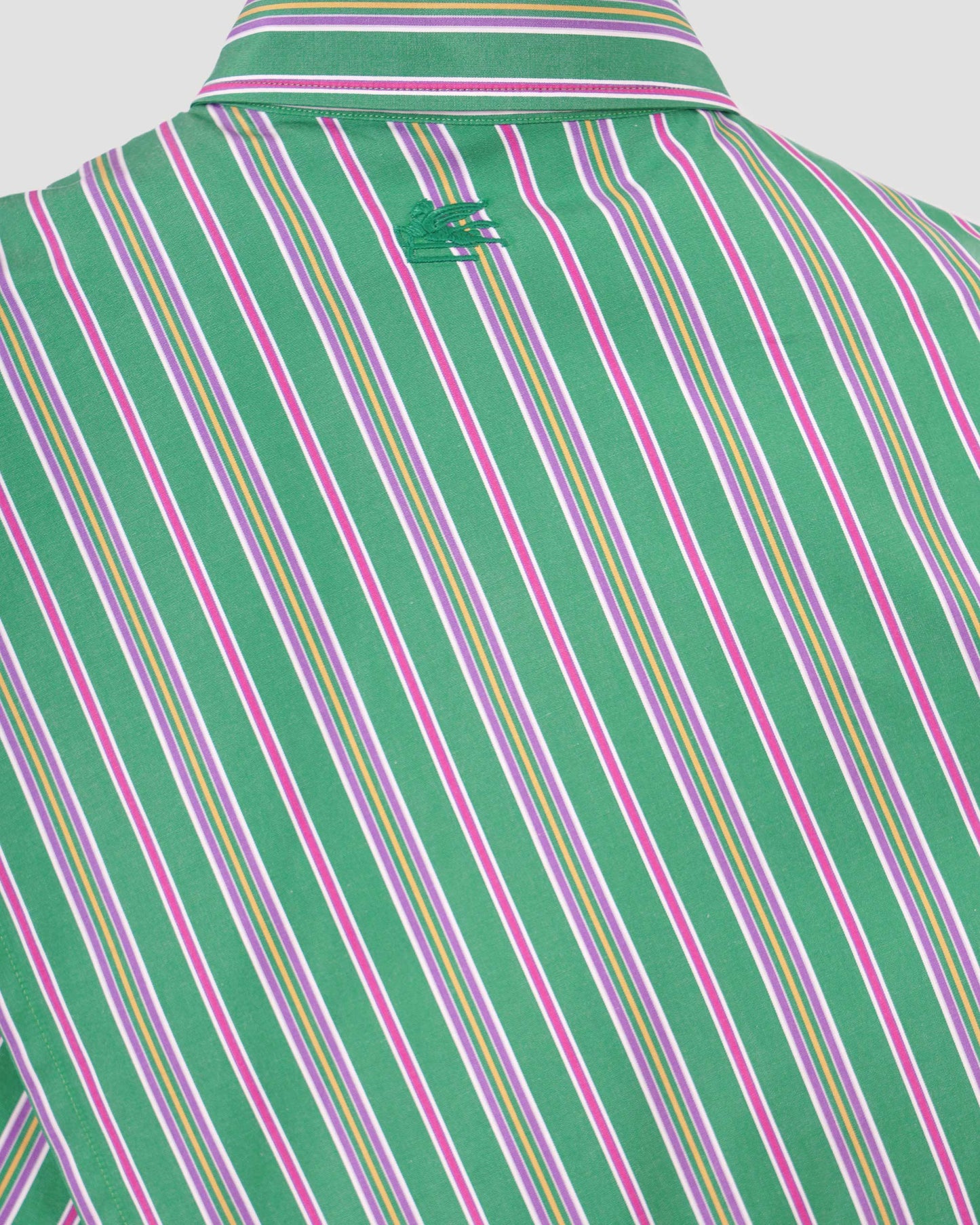 Striped Cotton Shirt With Split Back