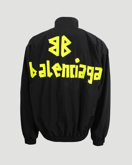 Black Jacket With Tape Logo
