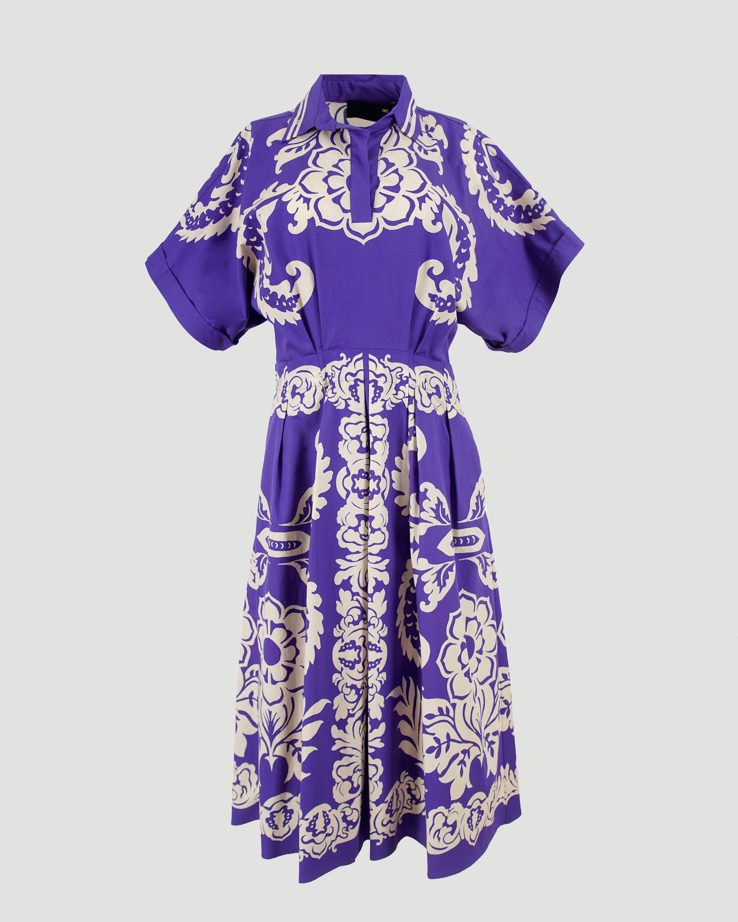 Printed Cotton Midi Dress