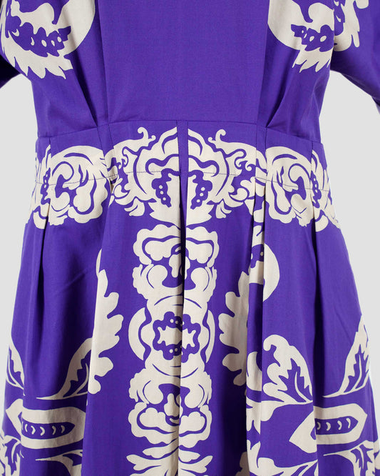 Printed Cotton Midi Dress