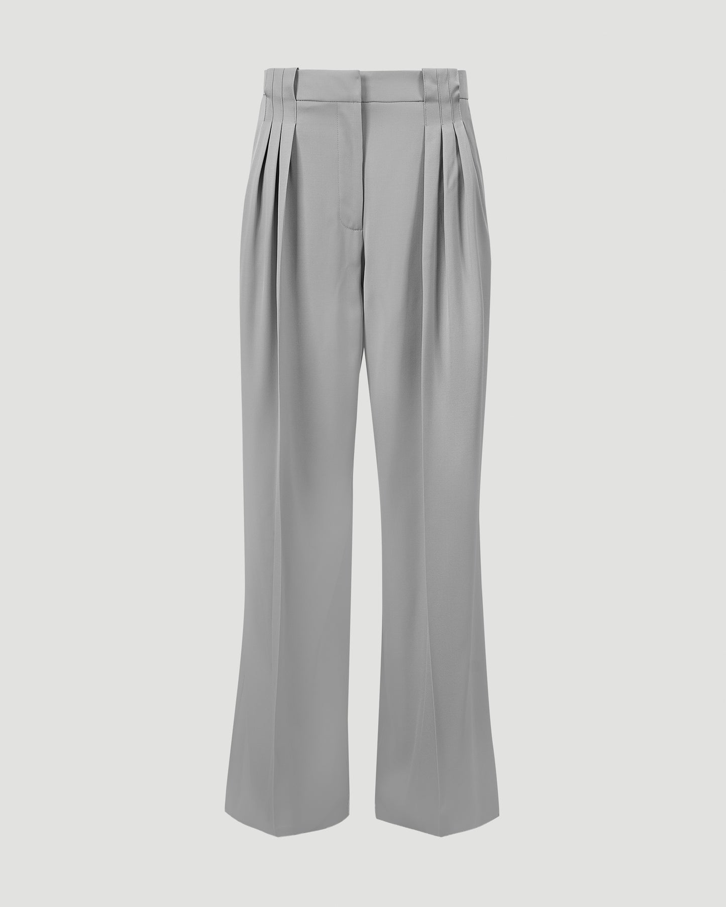 Wool Triple Pleat Tailored Trousers