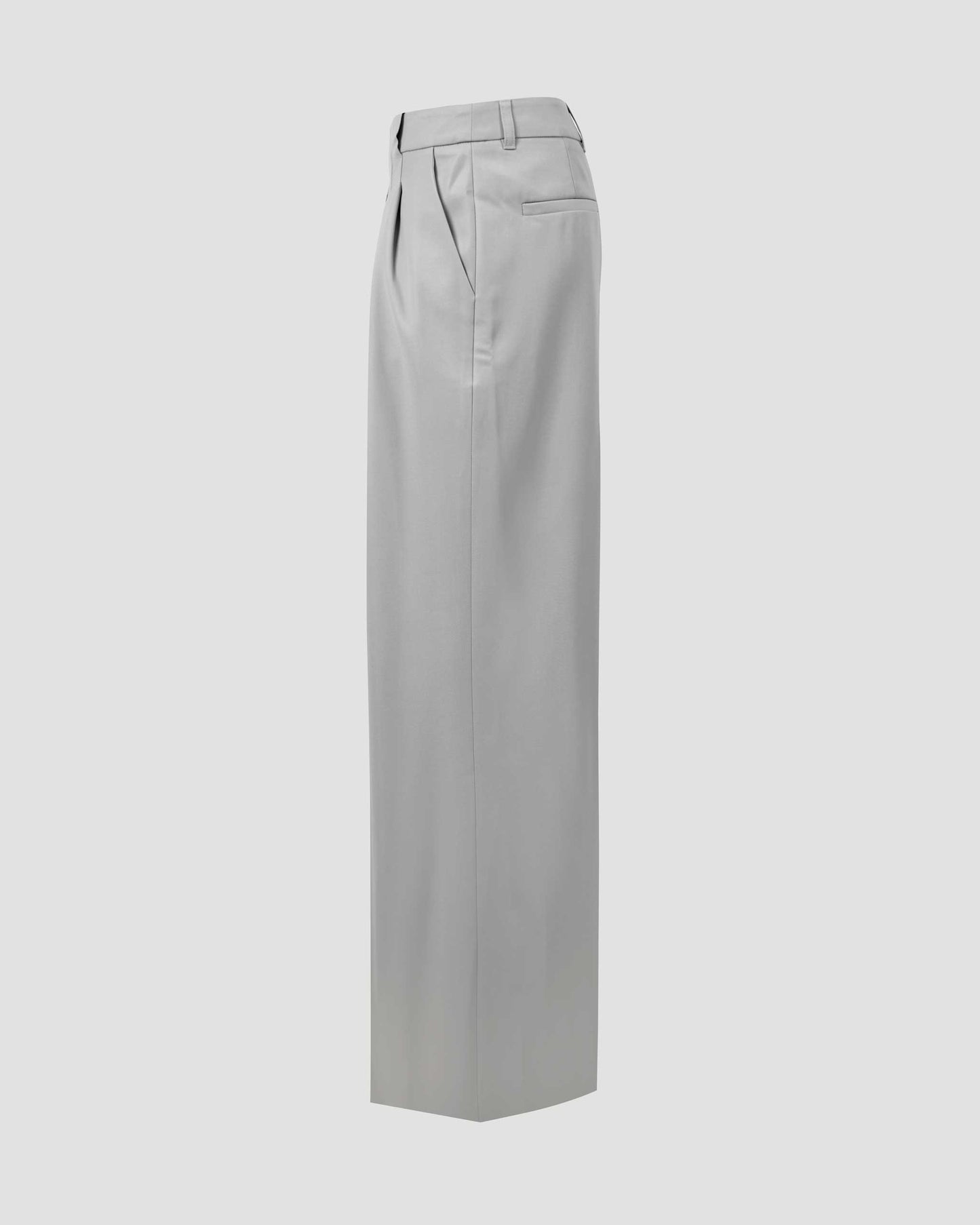 Wool Triple Pleat Tailored Trousers