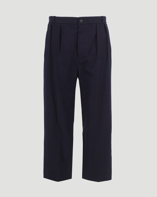 Pinstripe Wool Trousers