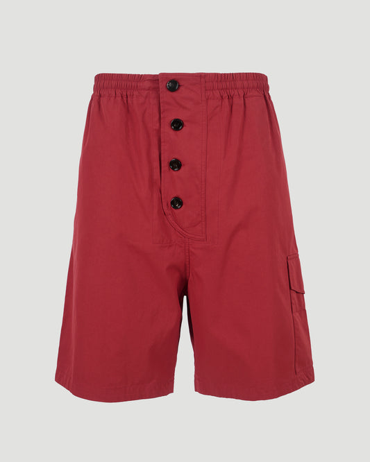 Light Cotton Twill Shorts in Rosewood