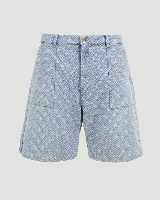 Monogram Denim Shorts