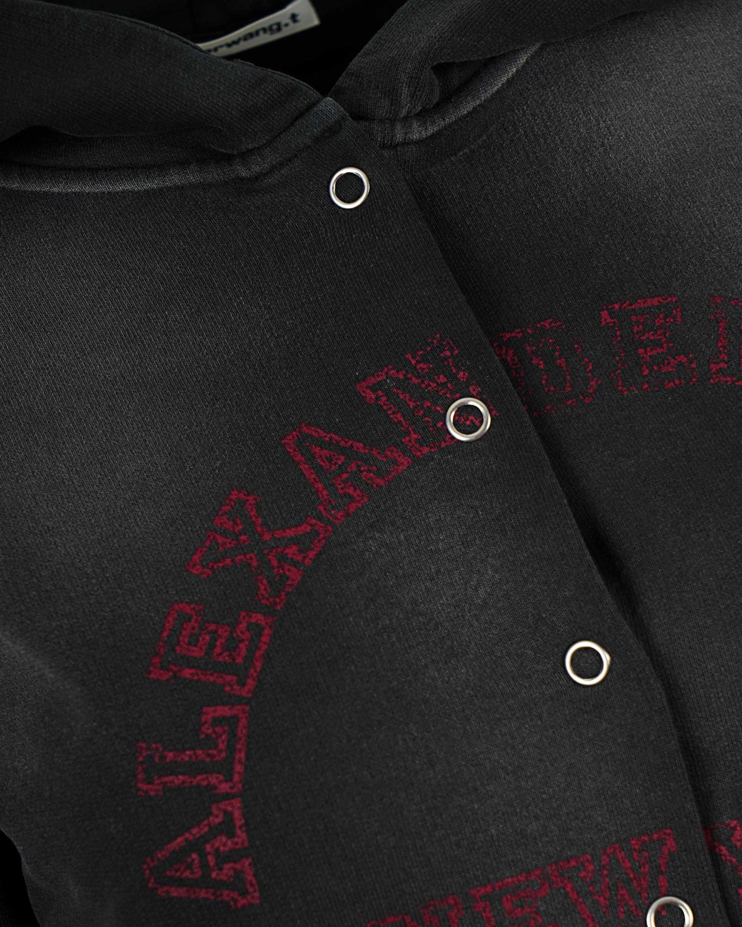 Alexander Wang Shrunken Cotton Terry Cardigan in Black — product photo 2