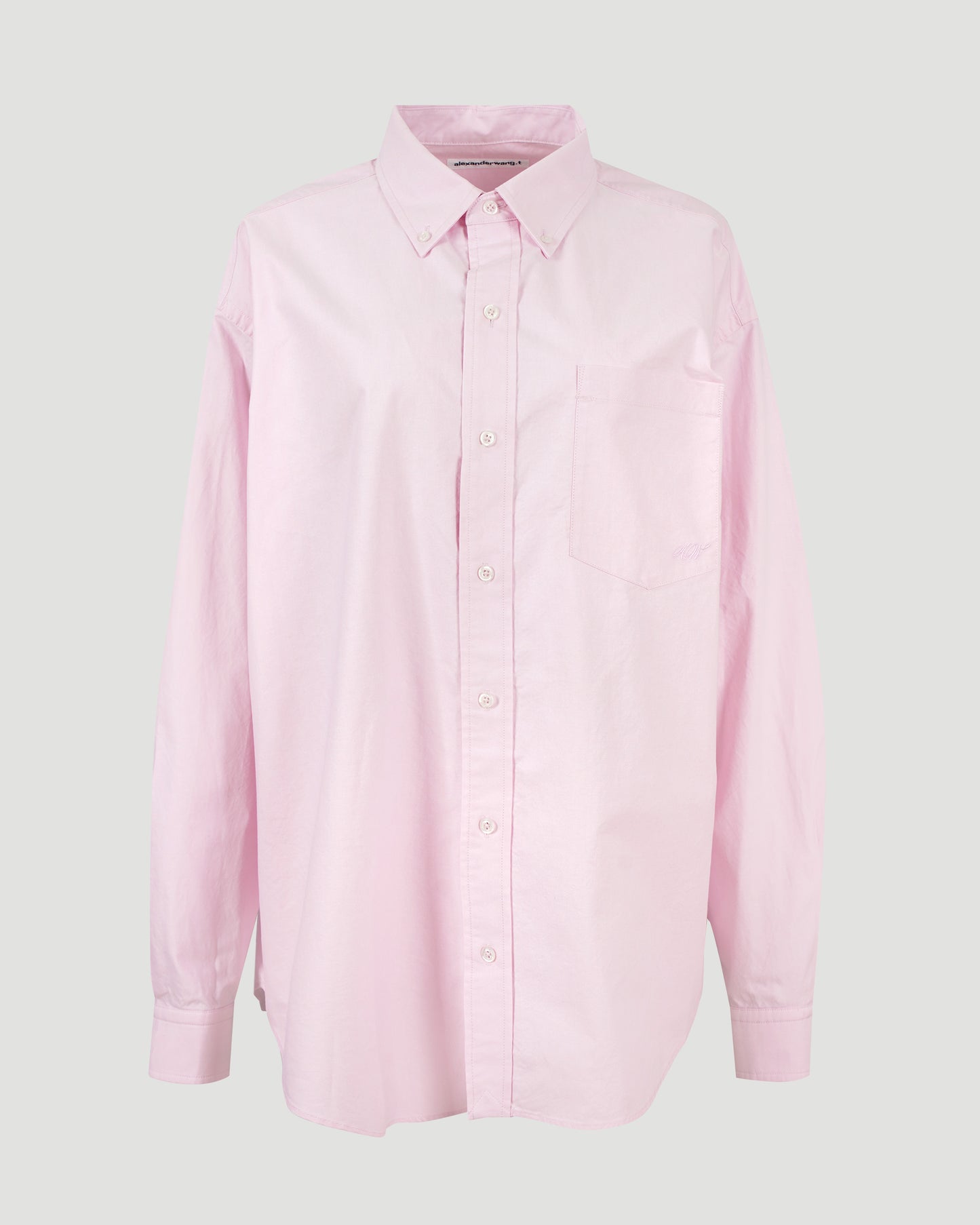 Cotton Oxford Oversize Shirt in Pink