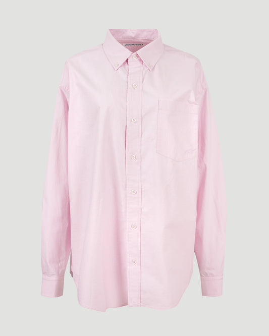 Cotton Oxford Oversize Shirt in Pink