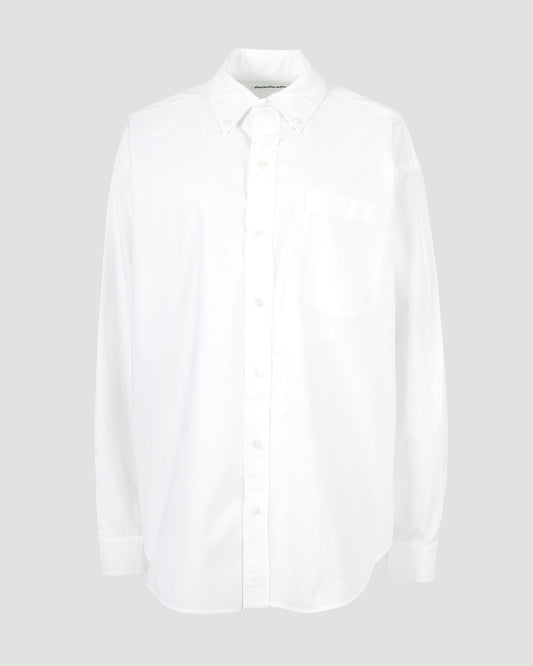 Cotton Oxford Oversize Shirt in White
