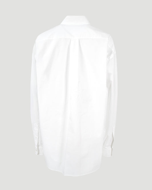 Cotton Oxford Oversize Shirt in White