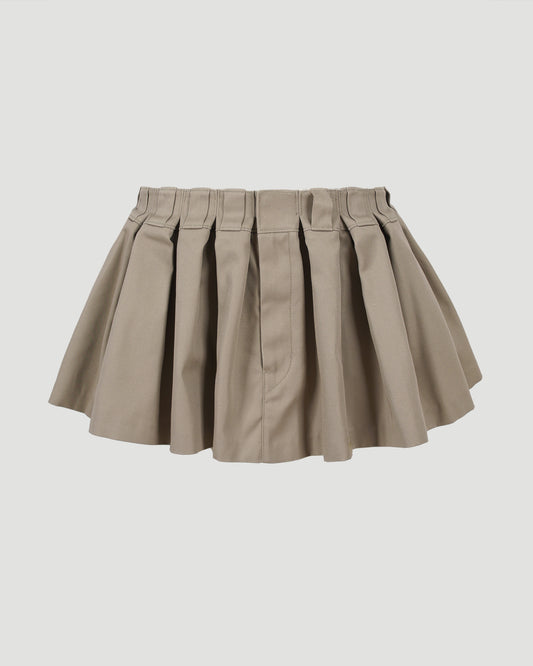 Box-Pleated Mini Skirt
