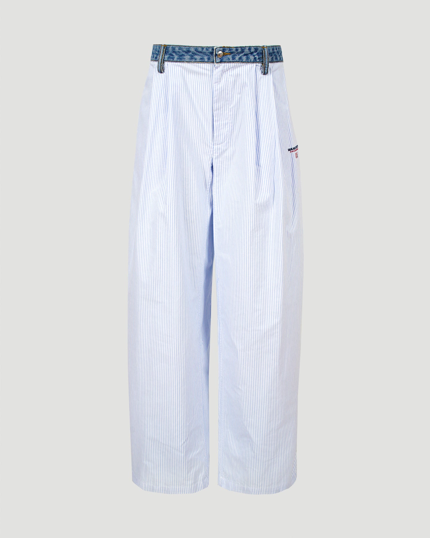 Denim waistband trousers