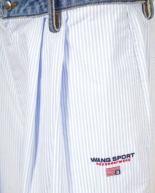 Denim waistband trousers