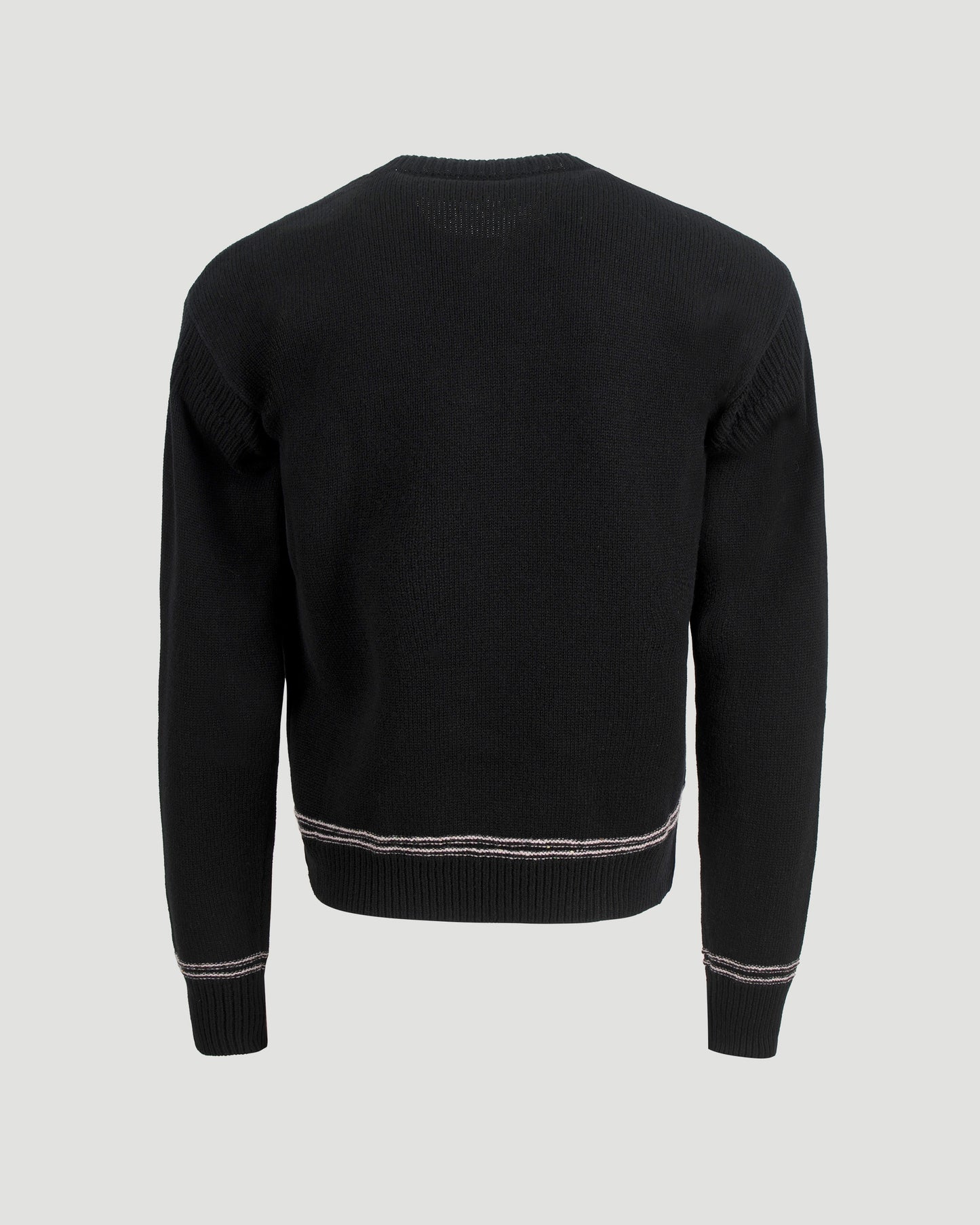 Black Wool Jumper With Maxi Marni Intarsia