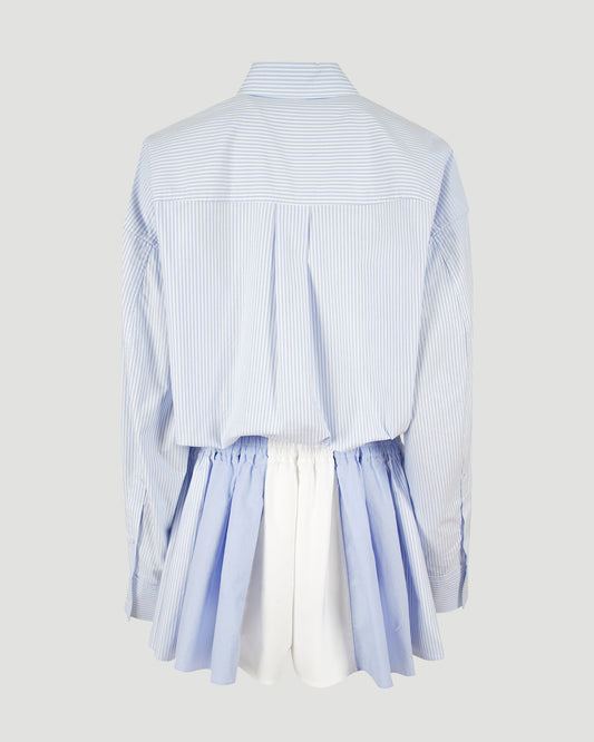 Light blue striped jumpsuit