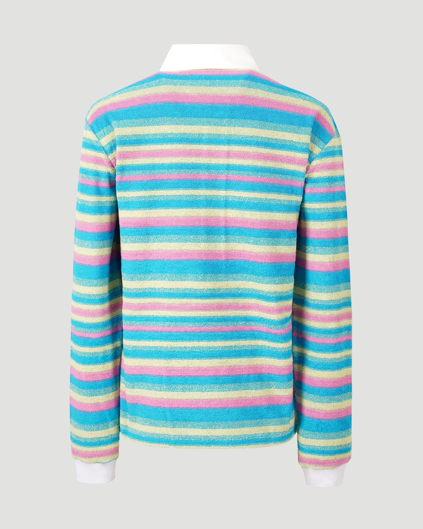 Stripe Towelling Polo Shirt