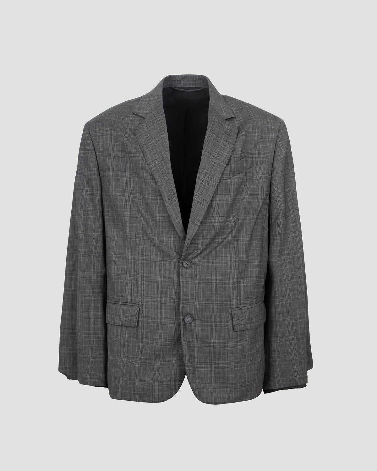 Balenciaga OVERSIZED BLAZER IN GREY — front view