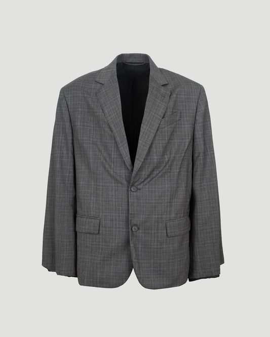 Balenciaga OVERSIZED BLAZER IN GREY — front view