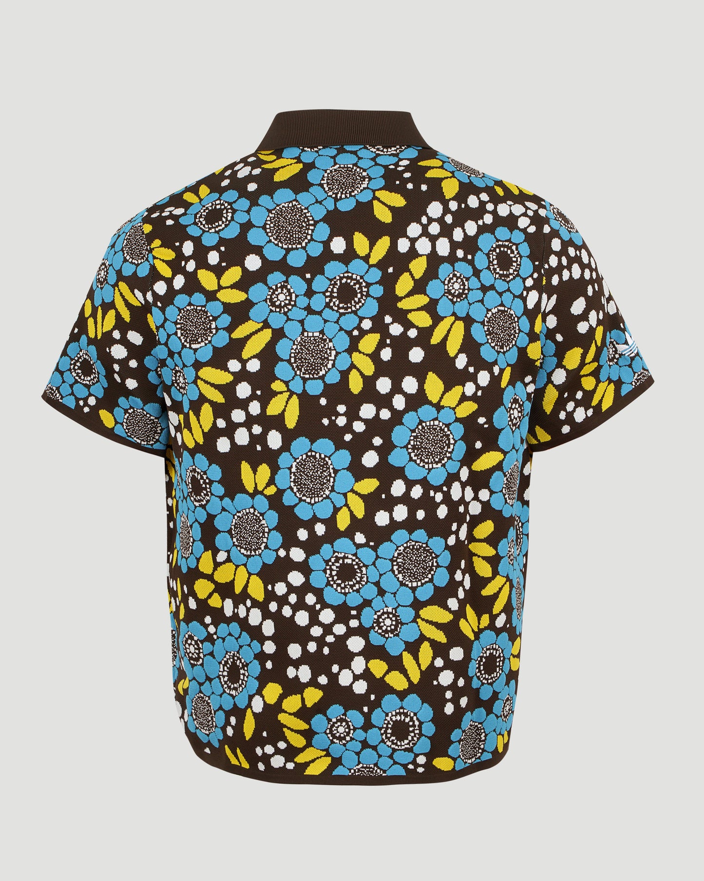 Floral Knit Polo Shirt