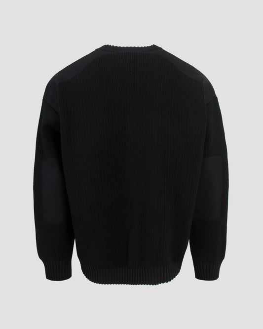 UT Knit Crew Sweatshirt in Black
