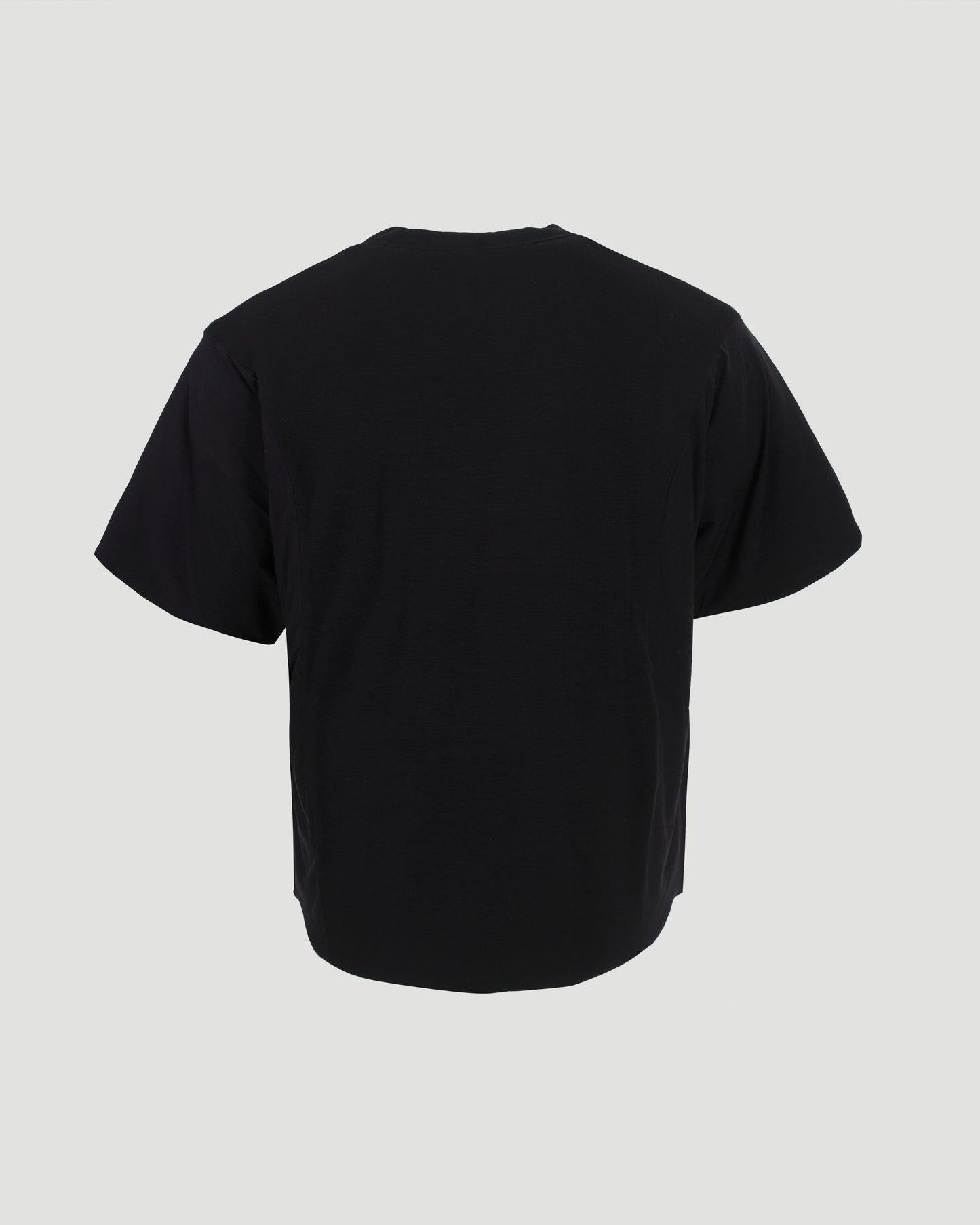 Padded Short Sleeve Tee in Black
