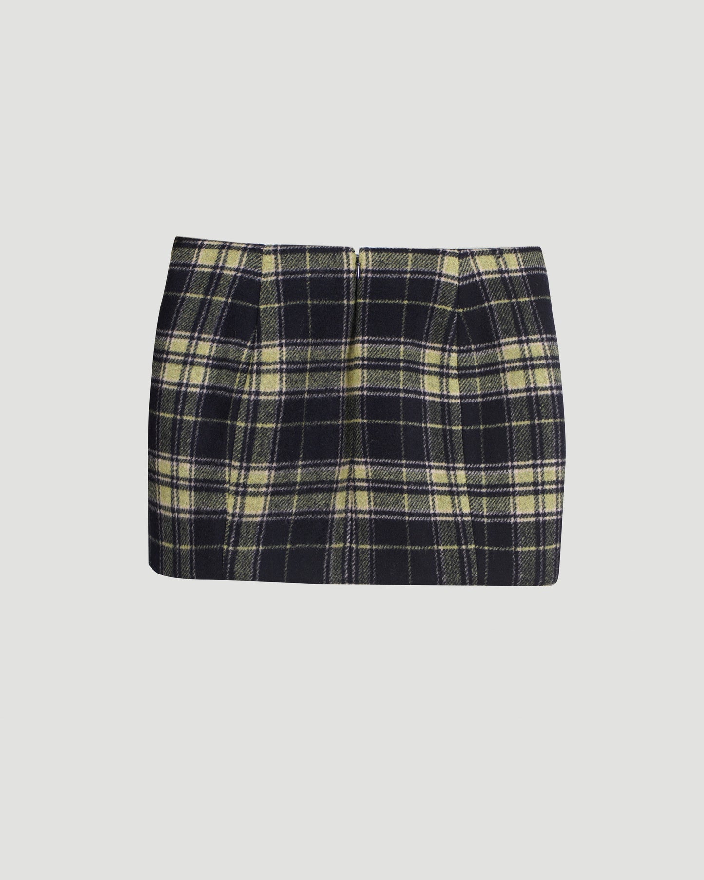 Padded Tartan Mini Skirt