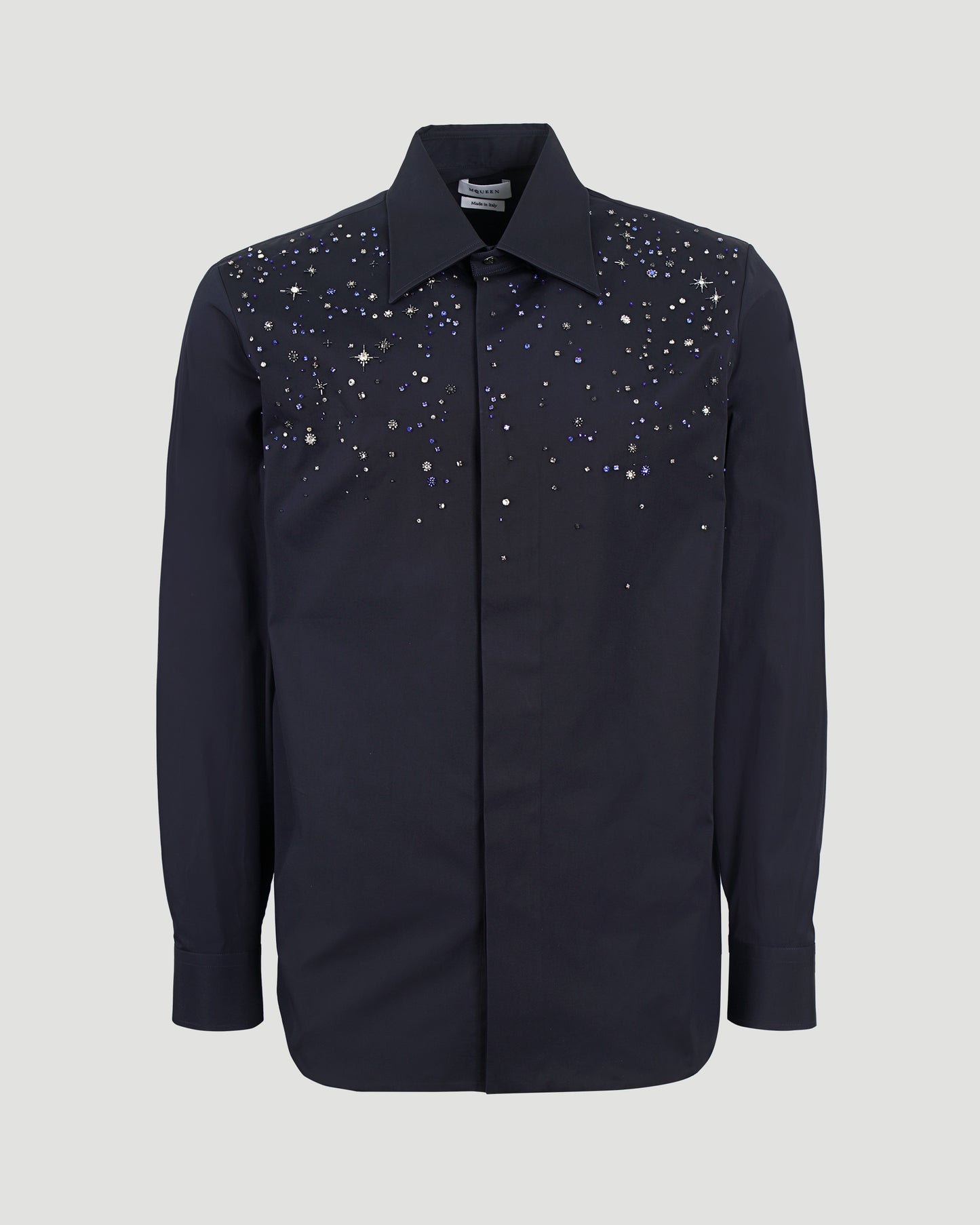 Constellation Embroidery Shirt in Midnight Blue