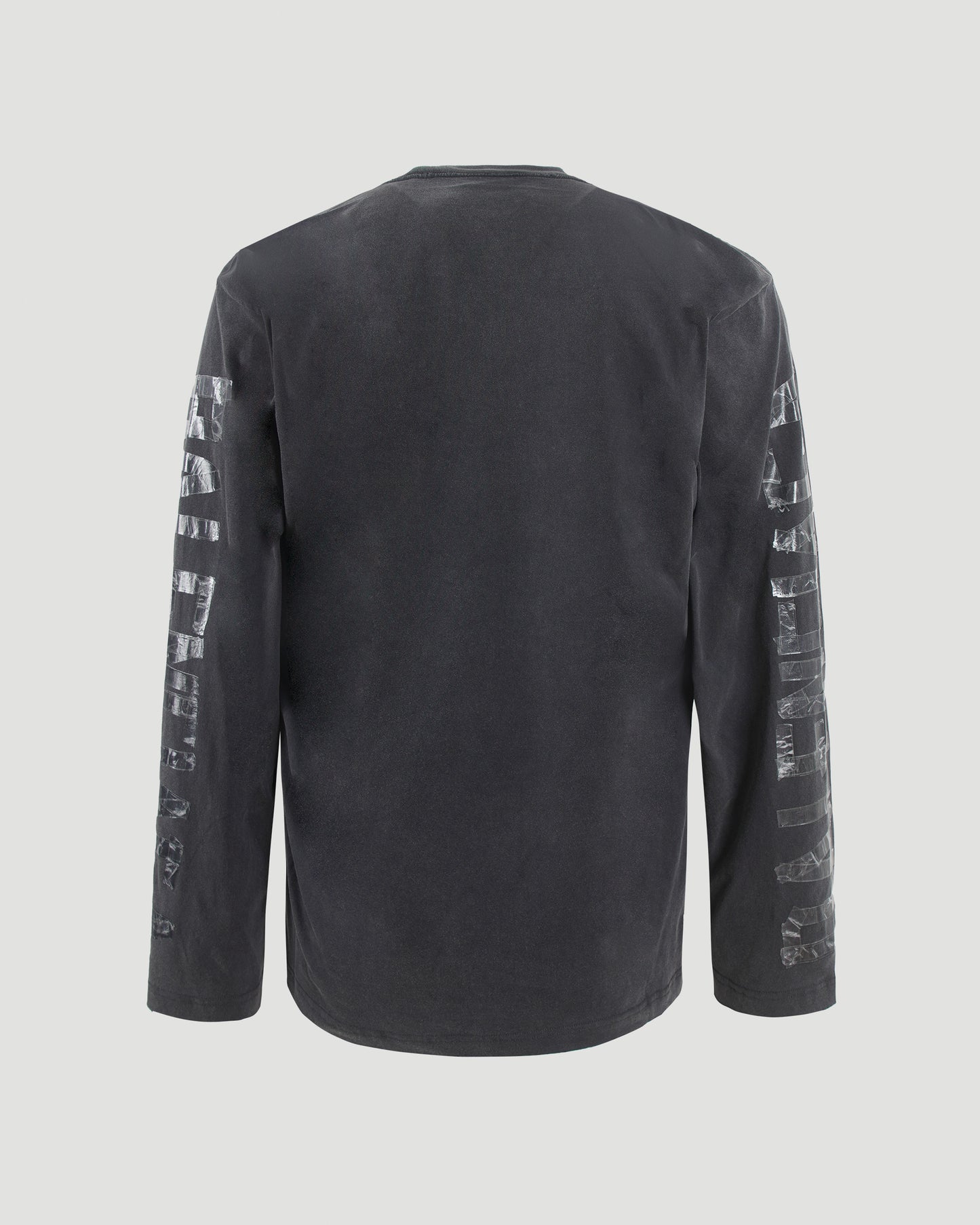 Transparent Tape Shifted Oversized Long Sleeve T-Shirt