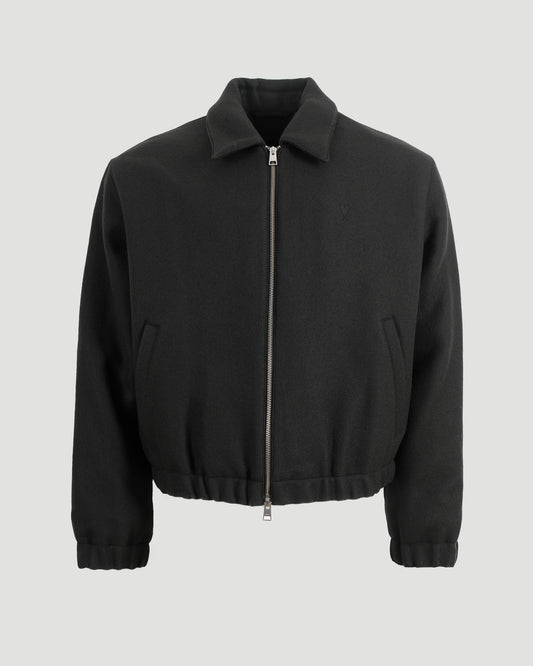 Black Wool Ami de Coeur Jacket