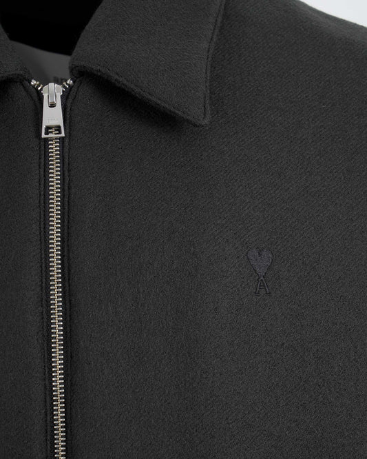 Black Wool Ami de Coeur Jacket