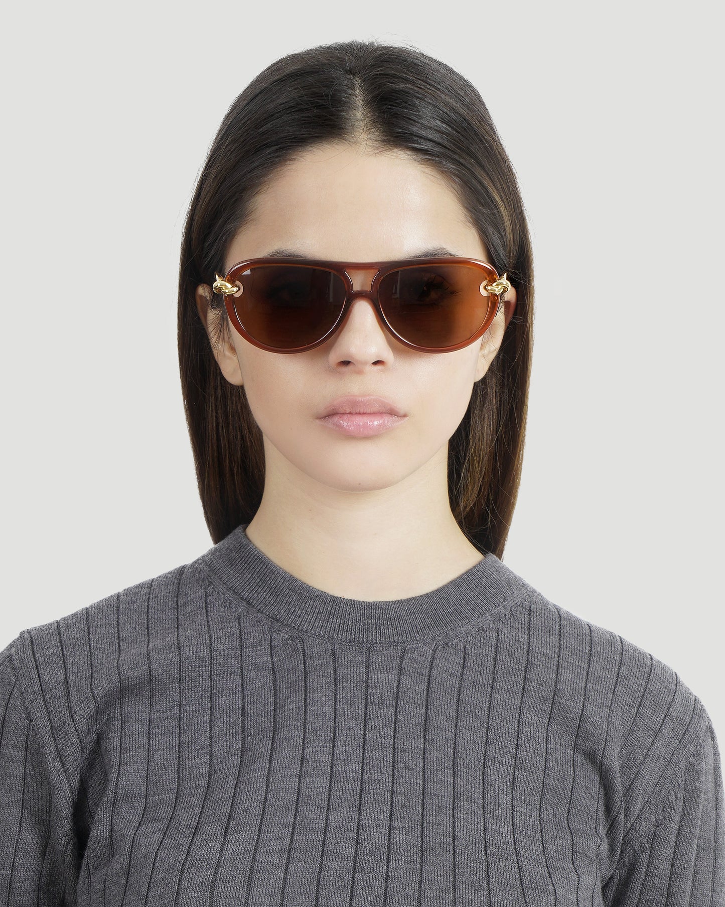 Aviator Knot Sunglasses Brown