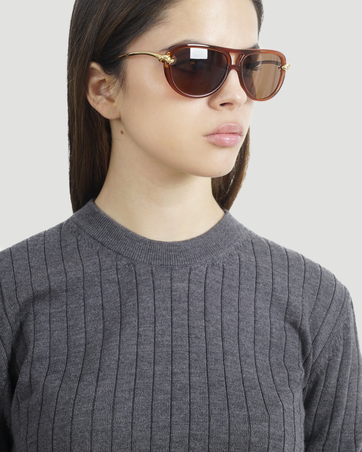 Aviator Knot Sunglasses Brown