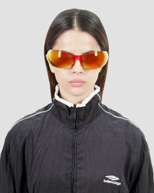 Afterhour Oval Sunglasses in Red