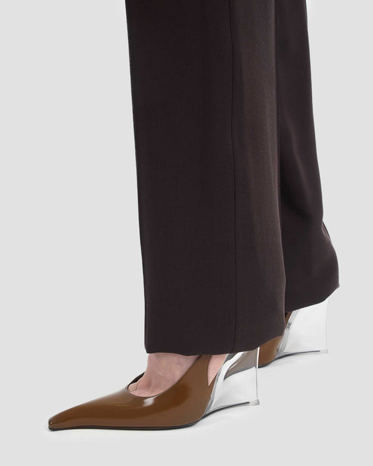 Miller Wedges in Glazed Leather