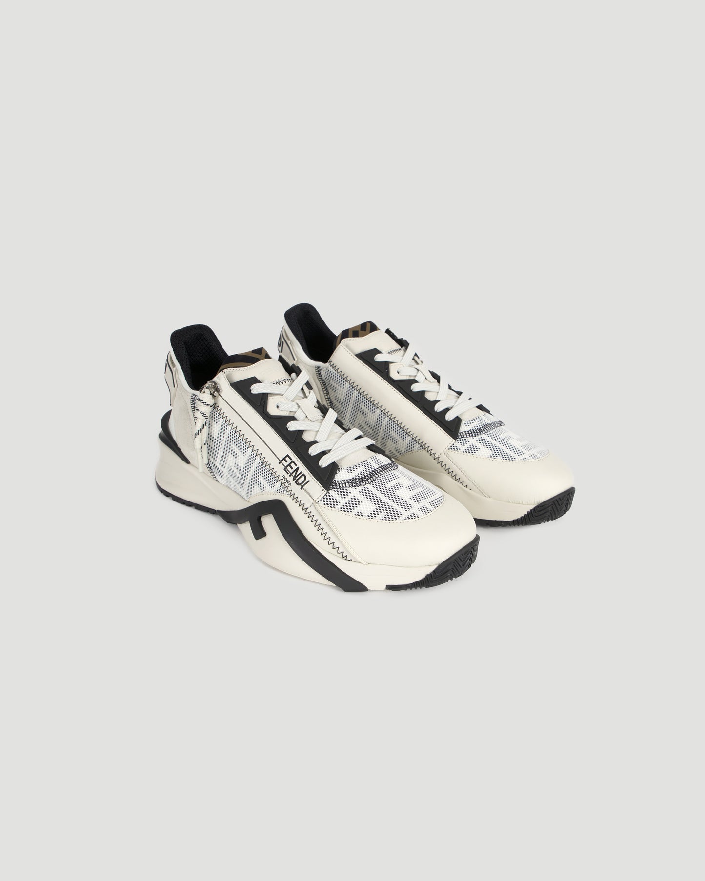 Fendi Flow Sneakers in White FF Lycra®
