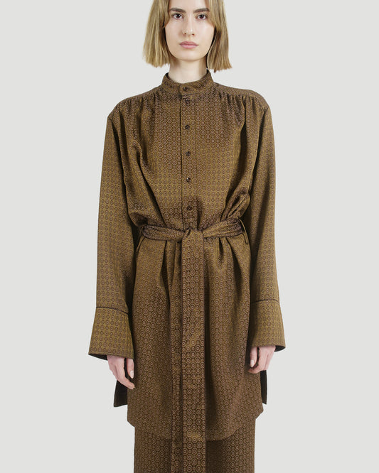 Dress in medallion jacquard
