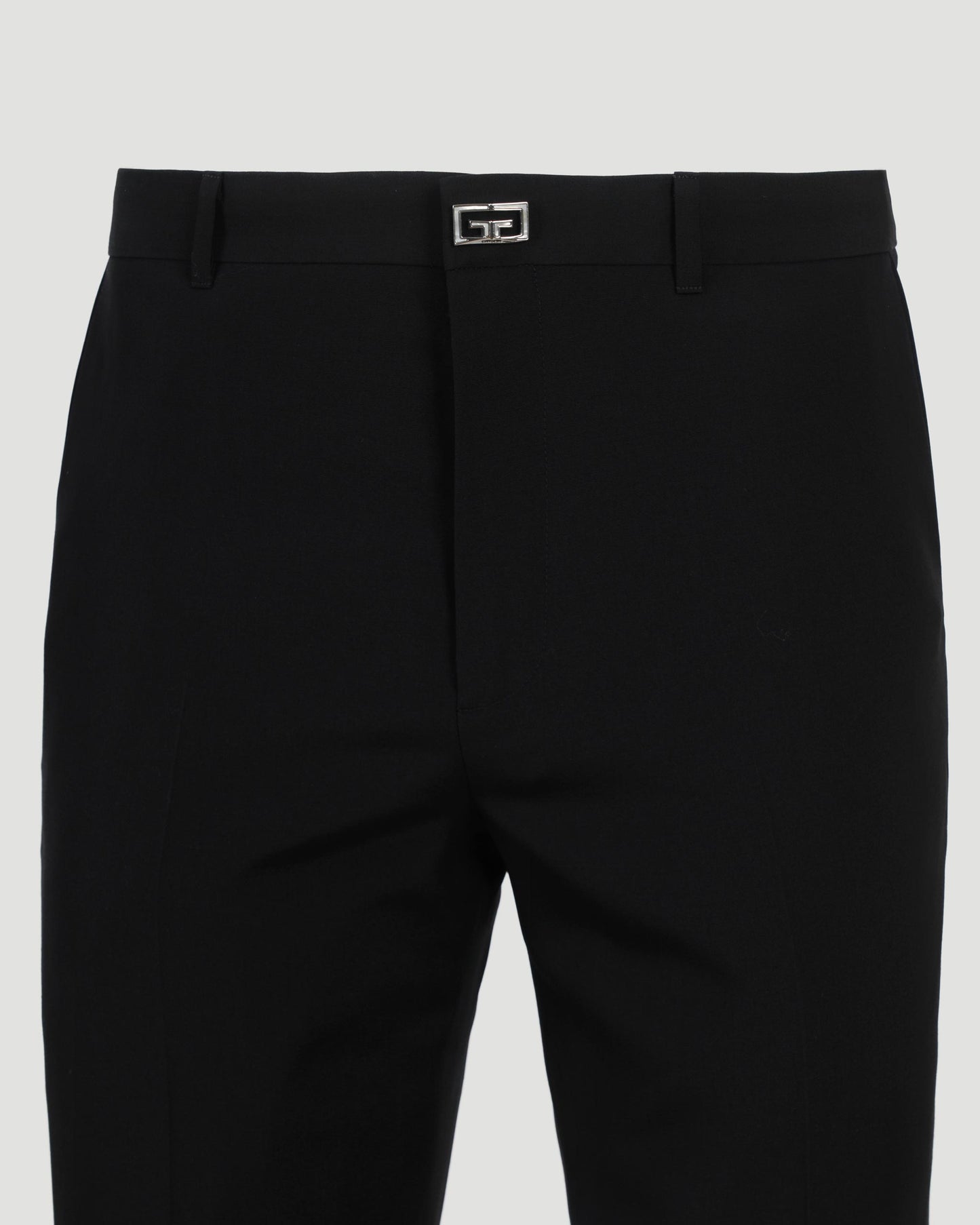 Givenchy Slim fit Tailored Pants in Wool With 2G Clip in Black — product photo 3