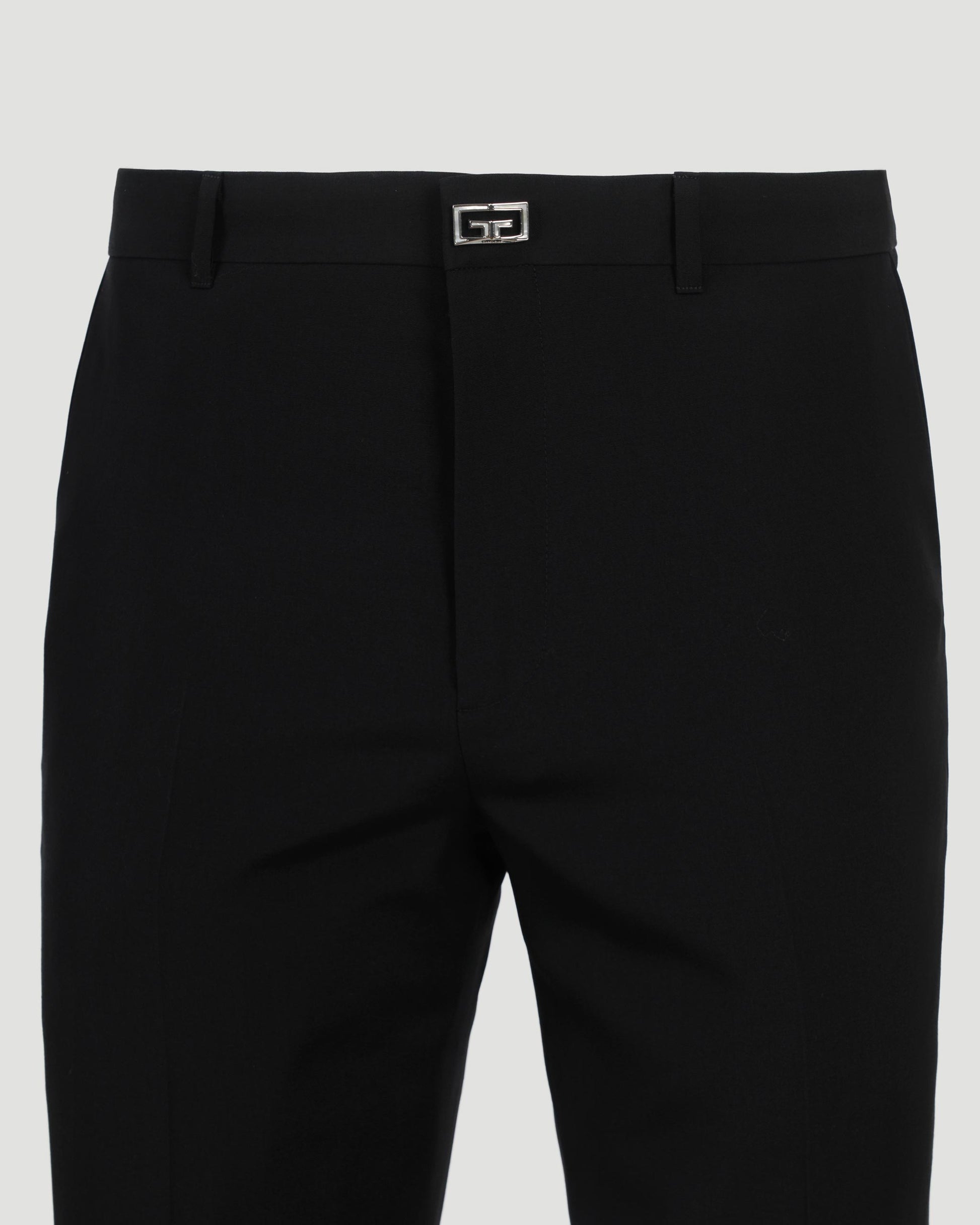 Givenchy Slim fit Tailored Pants in Wool With 2G Clip in Black — product photo 3