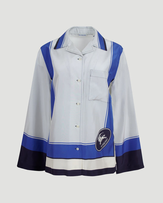 Knight Stamp Box Silk Shirt