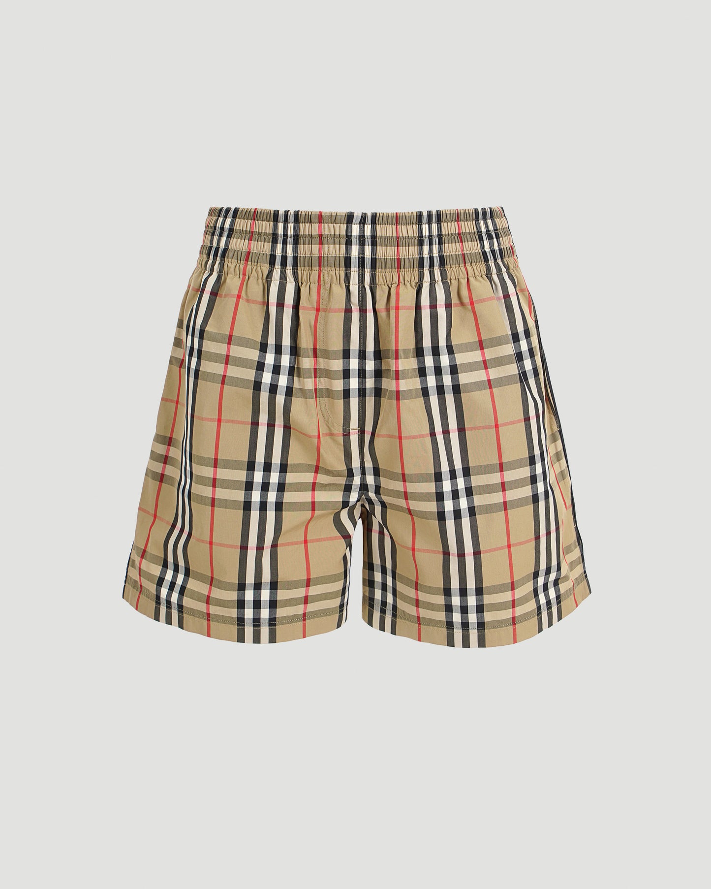 Check Stretch Cotton Shorts