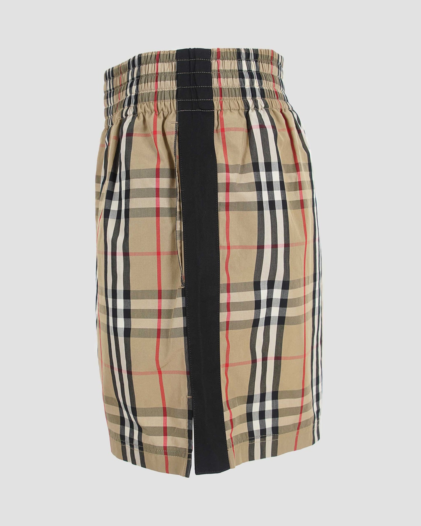 Check Stretch Cotton Shorts