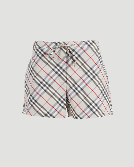 Check Cotton Pyjama Shorts