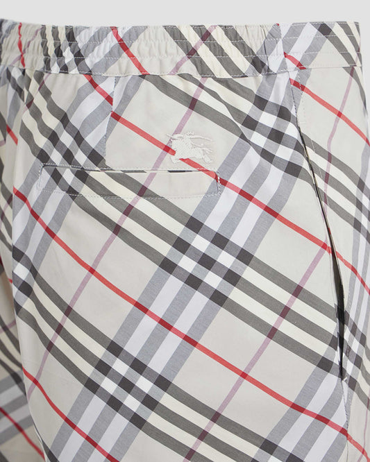 Check Cotton Pyjama Shorts