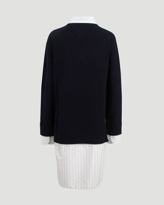 Crewneck Jumper Shirt Dress